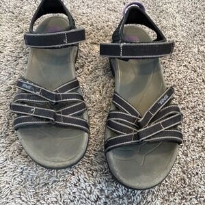 Teva Tirra Outdoor Sandals Women's 10 Strappy Hiking Black Purple